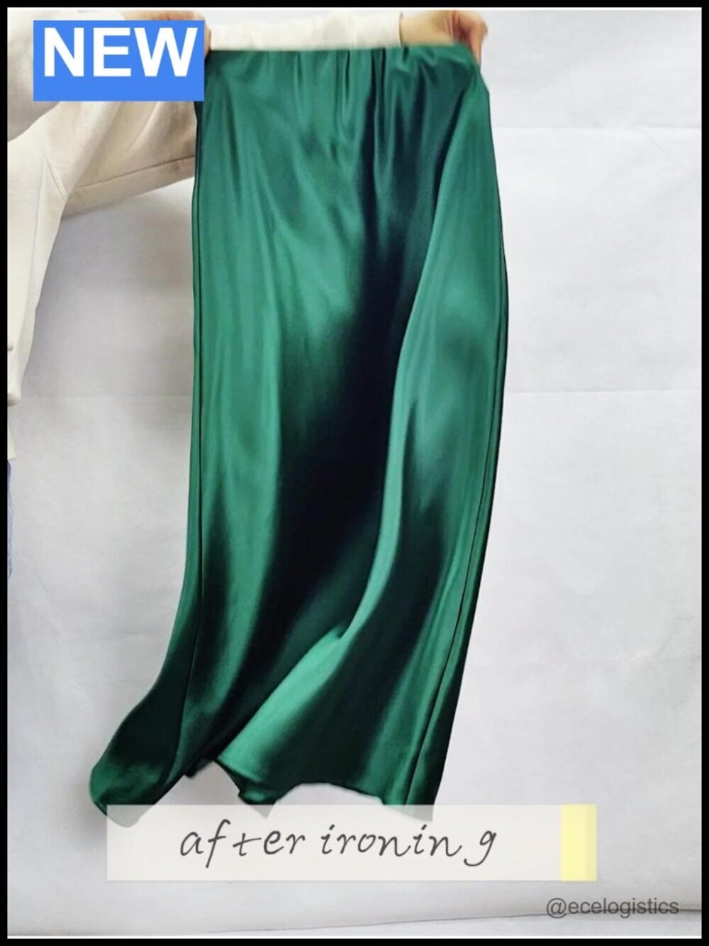 Women's Satin High Waisted Maxi Skirt A-Line Silk Long Skirt Hidden Elastic - Picture 6 of 6